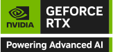 Nvidia GeForce-RTX Powering Advanced AI Logo